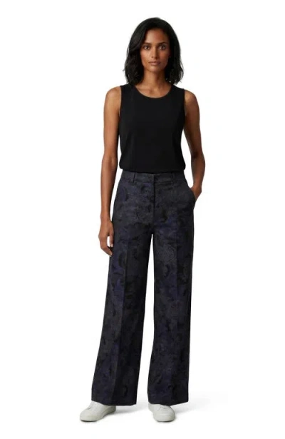 Lords Of Harlech Paisley Explosion Womens Wide-leg Pant In Black