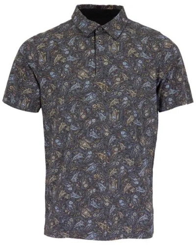 Lords Of Harlech Pietro Polo Shirt In Gray