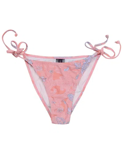 Lords Of Harlech Pink Bonita Paisley Explosion Coral Womens Bikini Bottom In Multi