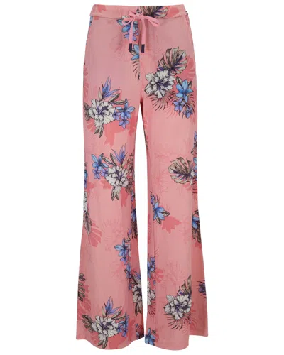 Lords Of Harlech Pink Sanchez Exotic Floral Coral Womens Wide-leg Pant