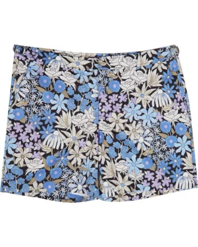 Lords Of Harlech Pool Tailored Swim Short In Blue