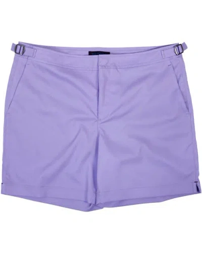 Lords Of Harlech Pool Tailored Swim Short In Purple