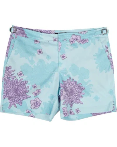 Lords Of Harlech Pool Tailored Swim Short In Blue