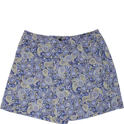 Lords Of Harlech Quack Pow Paisley Swim Short In Blue
