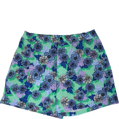 Lords Of Harlech Quack Snap Floral Swim Short In Blue