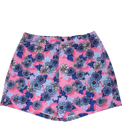 Lords Of Harlech Quack Snap Floral Swim Short In Pink