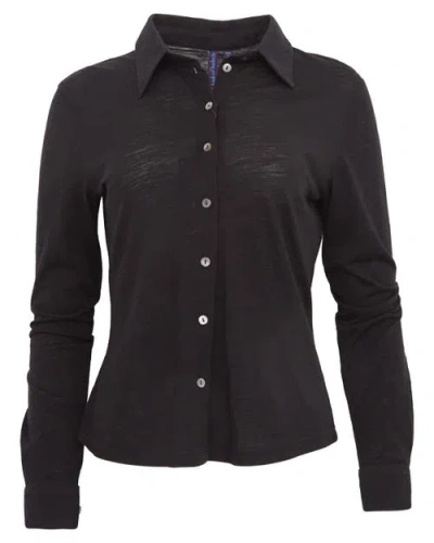 Lords Of Harlech Scarlet Merino Shirt In Black