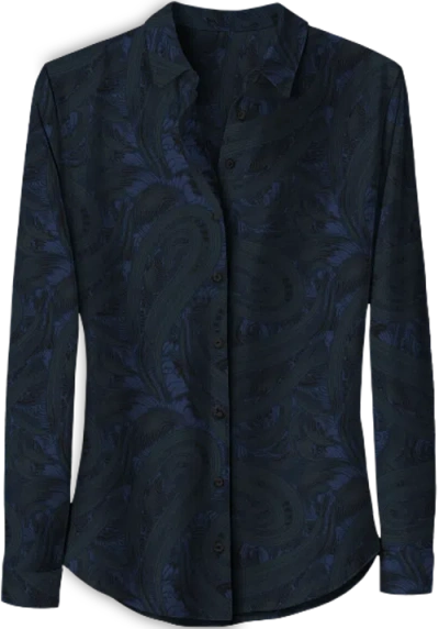 Lords Of Harlech Scarlet Merino Wool Shirt In Blue