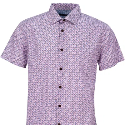 Lords Of Harlech Scott Floating Triangles Shirt In Pink/purple