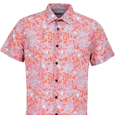 Lords Of Harlech Scott Handcut Floral Shirt In Pink/purple
