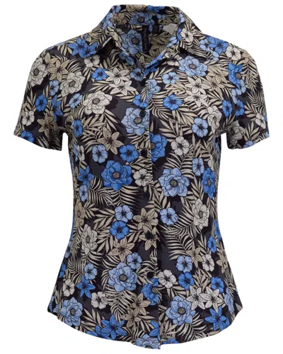 Lords Of Harlech Shelley Tropical Mix Black Womens Printed Shirt In Multi
