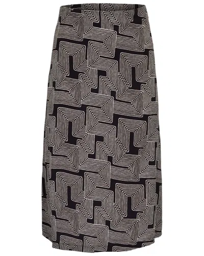Lords Of Harlech Sienna Inter Twine Black Womens Midi Skirt