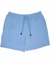 Lords Of Harlech Silus Embossed Interlock Shorts In Blue