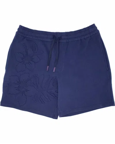 LORDS OF HARLECH SILUS EMBOSSED INTERLOCK SHORTS IN NAVY