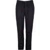 Lords Of Harlech Solid Linen Drawstring Pant In Black