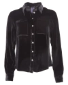 Lords Of Harlech Sylvia Velvet Shirt In Black