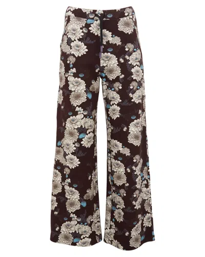 Lords Of Harlech Women's Paige Serious Floral Knit Pant - Black In Multi