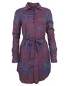 Lords Of Harlech Dorethy Shirt Dress In Purple
