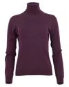 Lords Of Harlech Women's Purple Rona Turtleneck Sweater - Plum In Purple