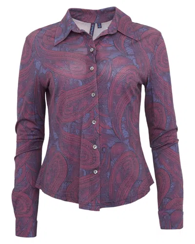 Lords Of Harlech Scarlet Merino Shirt In Multi