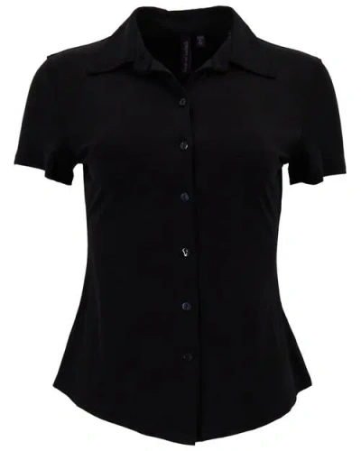 Lords Of Harlech Womens Printed Button-up Shirt In Black