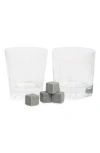 Lord's Rocks Set Of 2 Crown Royal Whiskey Glasses With Stones