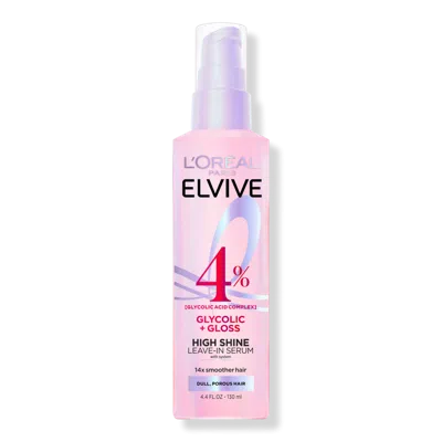 L'oreal Elvive Glycolic Gloss High Shine Leave-in Serum In Transparent