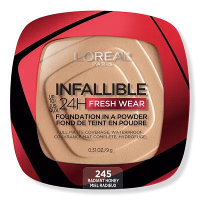 L'oreal Infallible 24h Fresh Wear Foundation In A Powder - 245 Radiant Honey