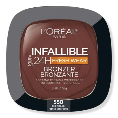 L'oreal Infallible 24h Fresh Wear Soft Matte Bronzer - 550 Deep Dark