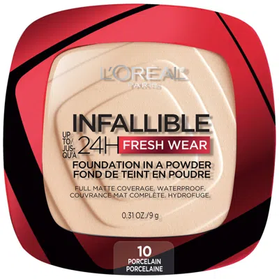 L'oreal Ladies Infallible Up To 24h Fresh Wear Foundation In A Powder 0.31 oz Porcelain Makeup 07124