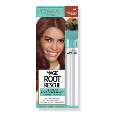 L'oreal Magic Root Rescue 10 Minute Permanent Coloring Kit - 4r Dark Auburn