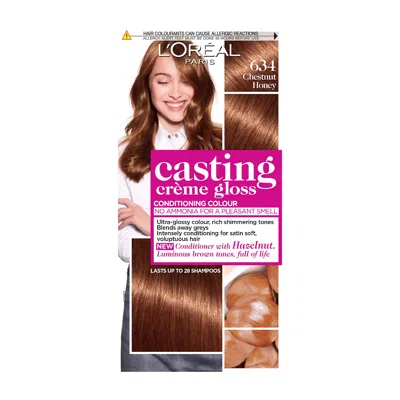 L'oréal Paris Casting Crème Gloss Semi-permanent Hair Dye (various Shades) - 634 Chesnut Honey Brown