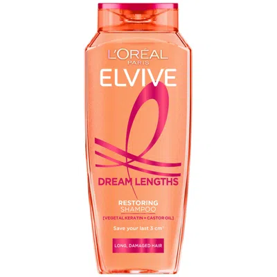 L'oréal Paris Elvive Dream Lengths Restoring Shampoo With Vegetal Keratin & Castor Oil For Long Hair 500ml