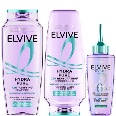 L'oréal Paris Elvive Hydra Pure Full Routine For Oily Roots And Dehydrated Lengths