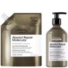 L'oreal Professionnel Absolut Repair Molecular Shampoo 500ml And Refill Pack 500ml For Damaged Hair