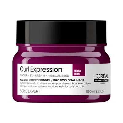 L'oreal Professionnel Curl Expression Rich Hair Mask 8.5 oz / 250 ml In White