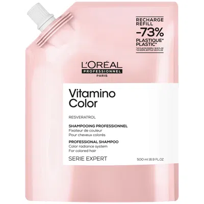 L'oreal Professionnel Vitamino Color Shampoo Refill Pack 500ml For Coloured Hair In White