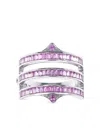 Loree Rodkin 14k White Gold Gothic Point Pink Sapphire Ring In Purple