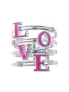 Loree Rodkin 14k White Gold Love Diamond Ring In Silver