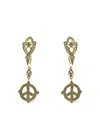 Loree Rodkin 14kt Yellow Gold Peace Diamond Earrings In Gold