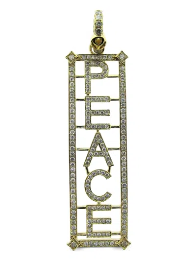 Loree Rodkin 14kt Yellow Gold Peace Diamond Necklace