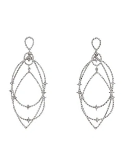 Pre-owned Loree Rodkin 18k 1.70ctw Diamond Michelle Chandelier Earrings In Multi