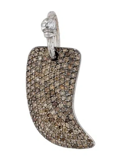 Pre-owned Loree Rodkin 18k 1.89ctw Diamond Tooth Pendant In Multi