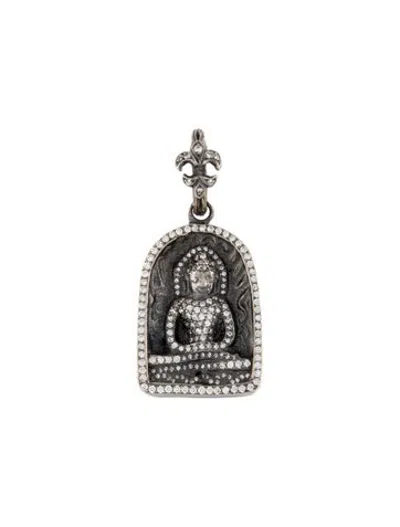 Pre-owned Loree Rodkin 18k Diamond Buddha Pendant In Multicolor