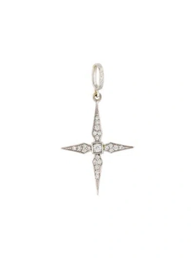 Pre-owned Loree Rodkin 18k Diamond Cross In Multi