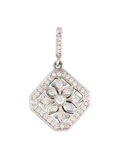 Pre-owned Loree Rodkin 18k Diamond Medium Hillary Flower Pendant In Multi