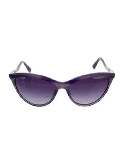 Pre-owned Loree Rodkin Cat-eye Gradient Sunglasses In Purple
