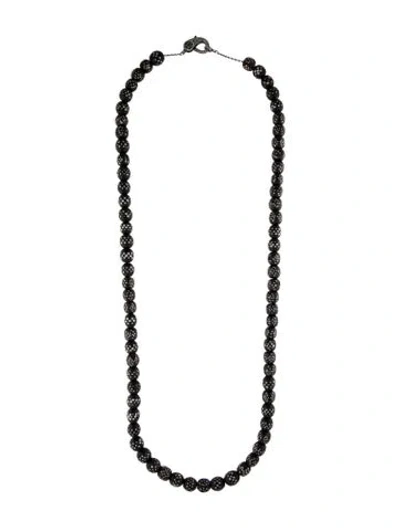 Pre-owned Loree Rodkin Coral & Diamond Moroccan Bead Necklace, 36.5" In Multi