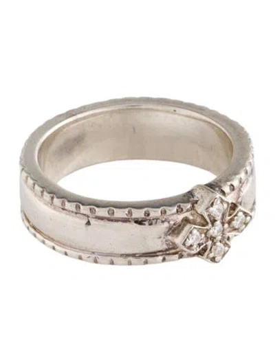 Pre-owned Loree Rodkin Cubic Zirconia Cross Band In Multi