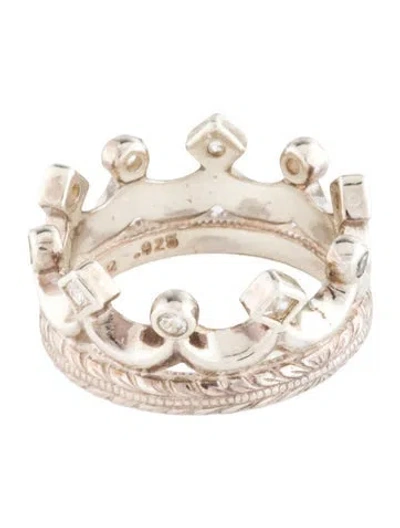 Pre-owned Loree Rodkin Cubic Zirconia Crown Ring In Multi